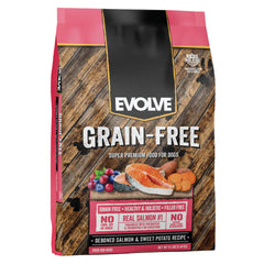Evolve emballage face 12 lb montrant la recette et assurance qualité