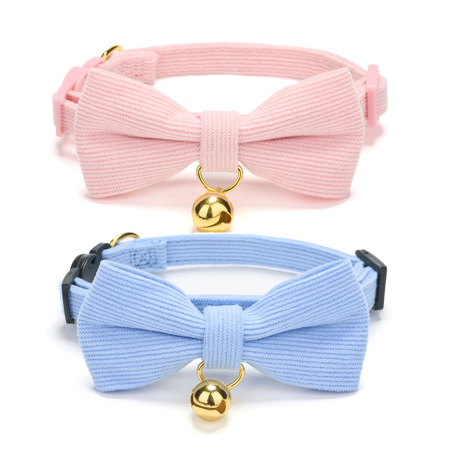 Ewinoom collier recto rose et bleu montrant les deux couleurs et style