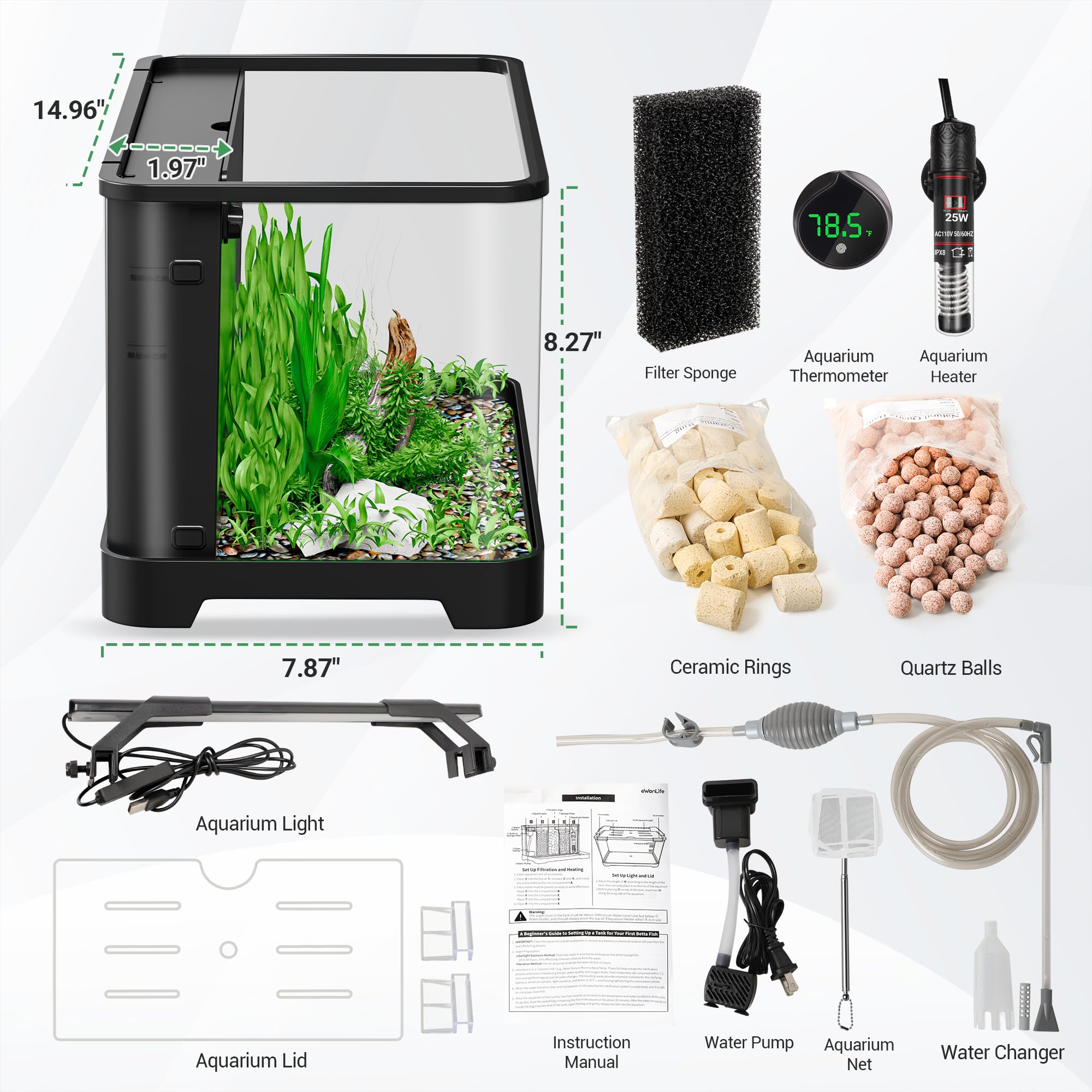eWonLife compartiment de rangement caché protégeant équipements et poissons