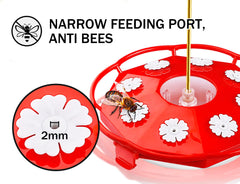 ewonlife gros plan sur les 8 fleurs détachables anti-abeilles pour alimentation sûre