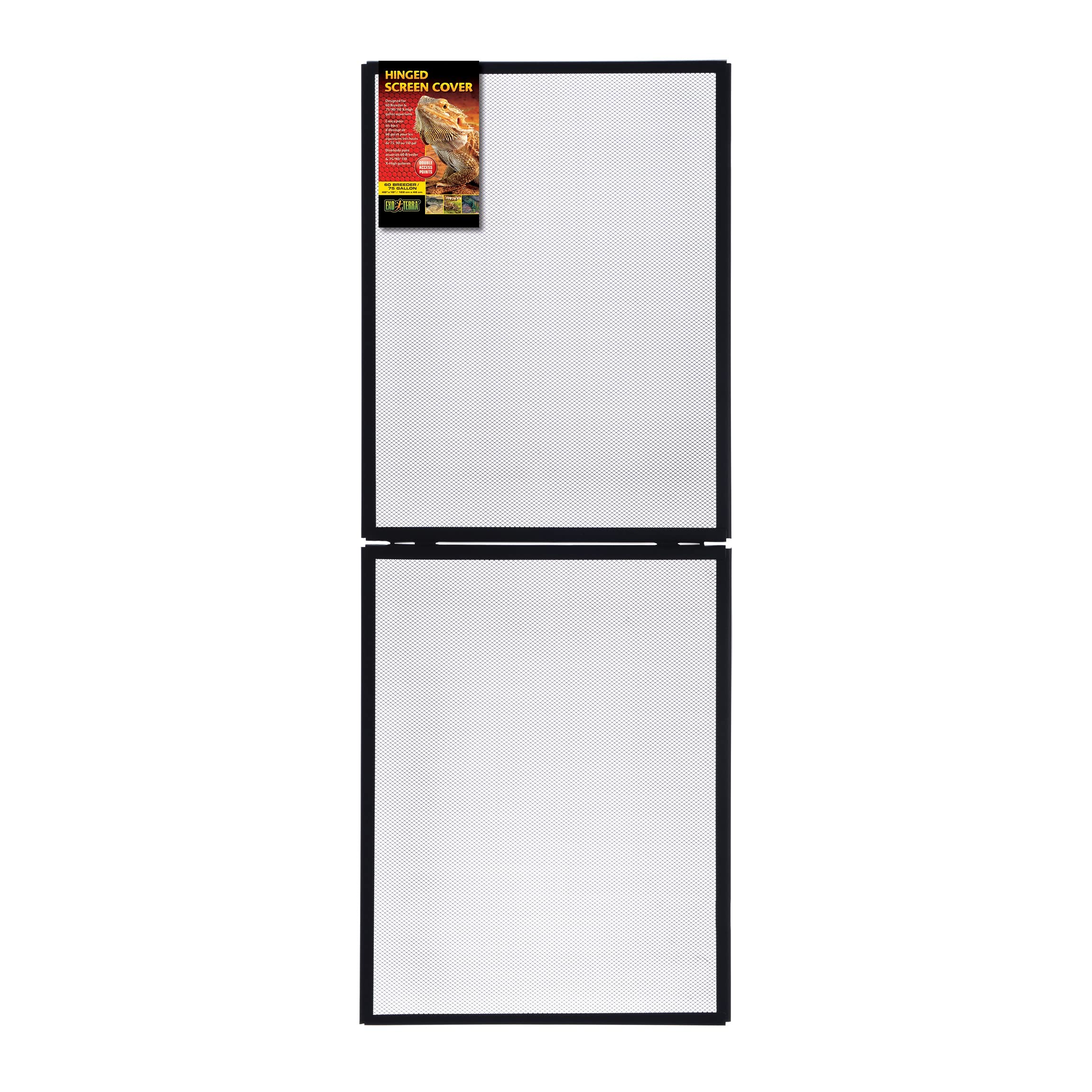 Exo Terra couvercle face avant montrant la grille durable et la ventilation