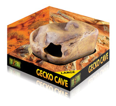 Exo Terra grotte installée dans terrarium montrant refuge humide bénéfique
