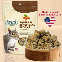 Exotic Nutrition bloc tenu en main pour comparaison de taille et portion