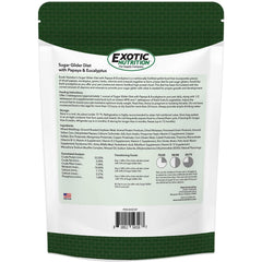 Exotic Nutrition gros plan des granulés montrant texture pour prise facile par le sugar glider