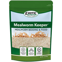 Exotic Nutrition emballage avant du Mealworm Keeper montrant l'intérêt pratique