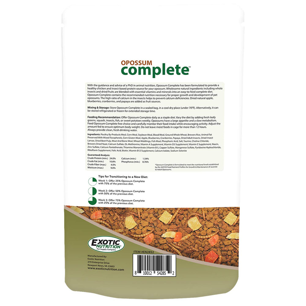 Exotic Nutrition étiquette nutritionnelle lisible précisant garanties analytiques