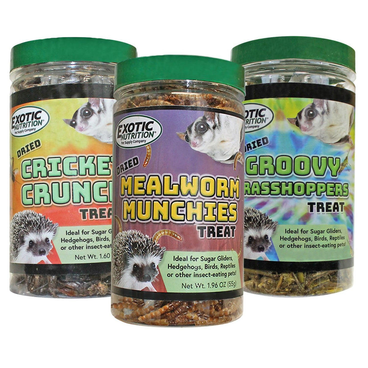 Exotic Nutrition pack trois pots en vue frontale montrant variété et conservation