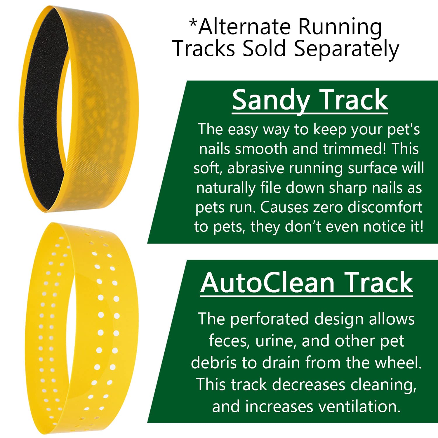 Exotic Nutrition roue Silent Runner comparaison taille pour choisir adaptation animal