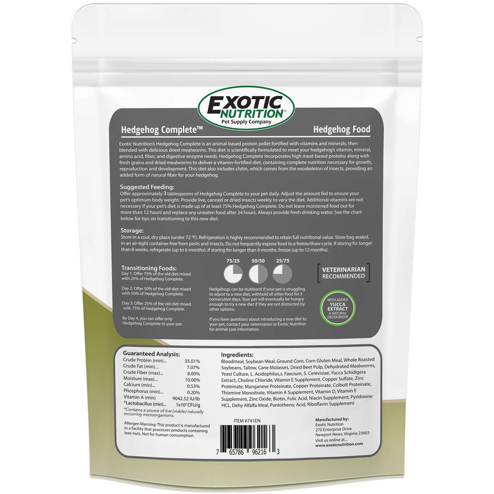 Exotic Nutrition comparaison taille sac 2 lb à main pour visualiser quantité pratique