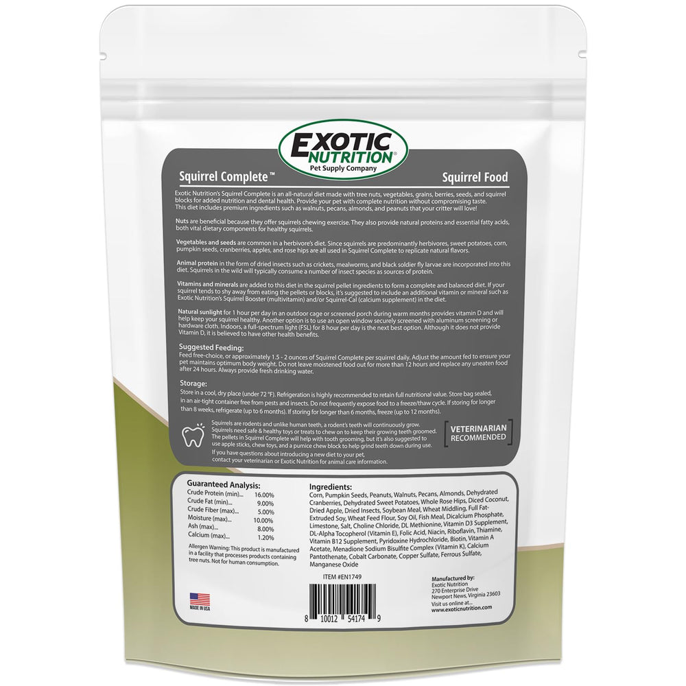 Exotic Nutrition étiquette listant ingrédients et avantages qualité