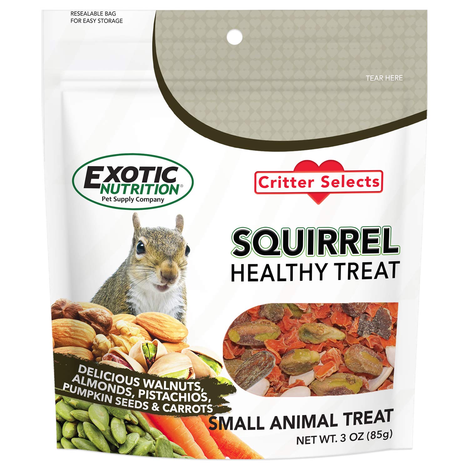 Exotic Nutrition emballage avant montrant le produit et le poids, facilite l'achat