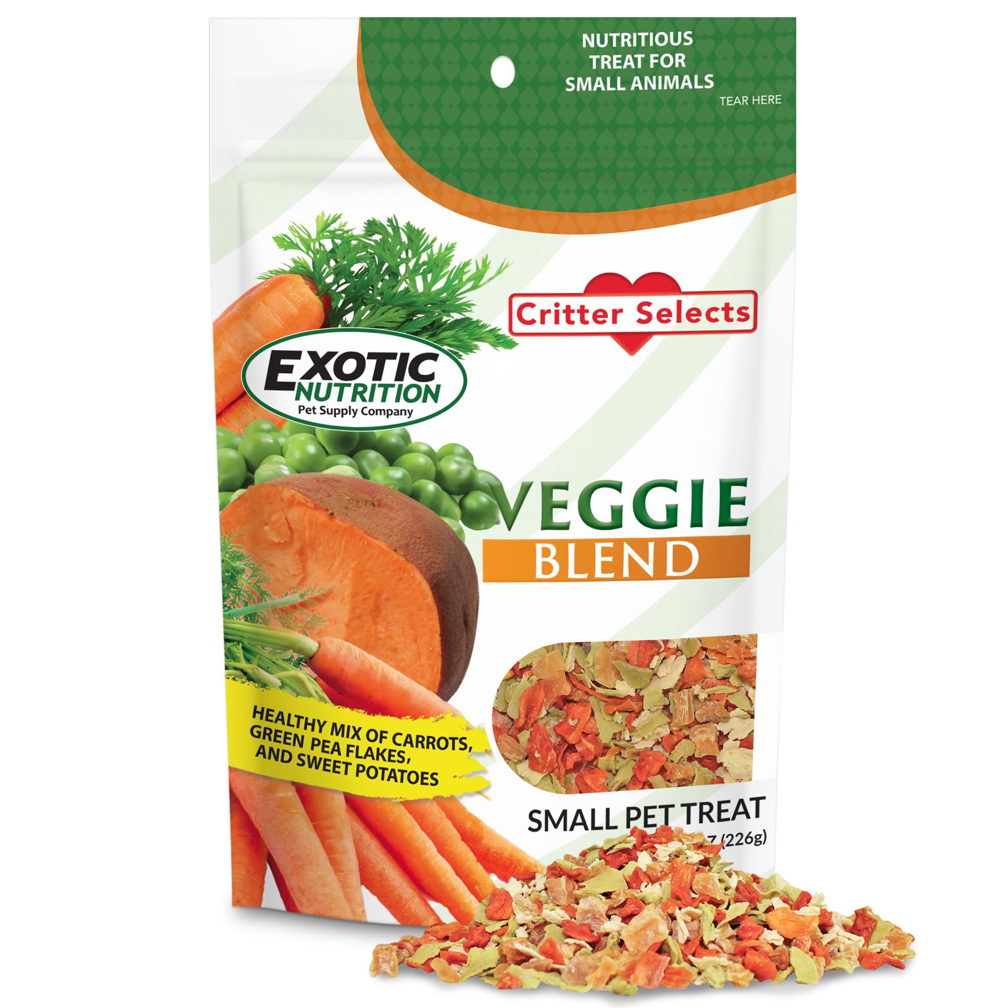Exotic Nutrition emballage avant montrant mélange végétal prêt à servir