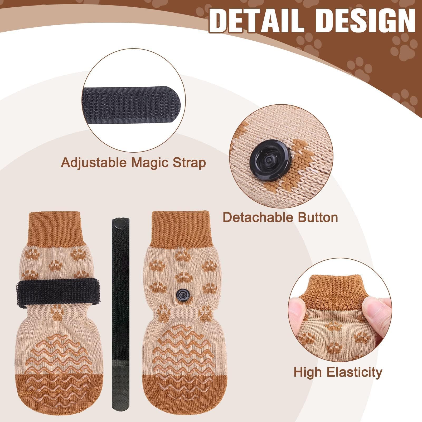 EXPAWLORER chaussette sur patte pour montrer l'échelle et l'ajustement sécurisé