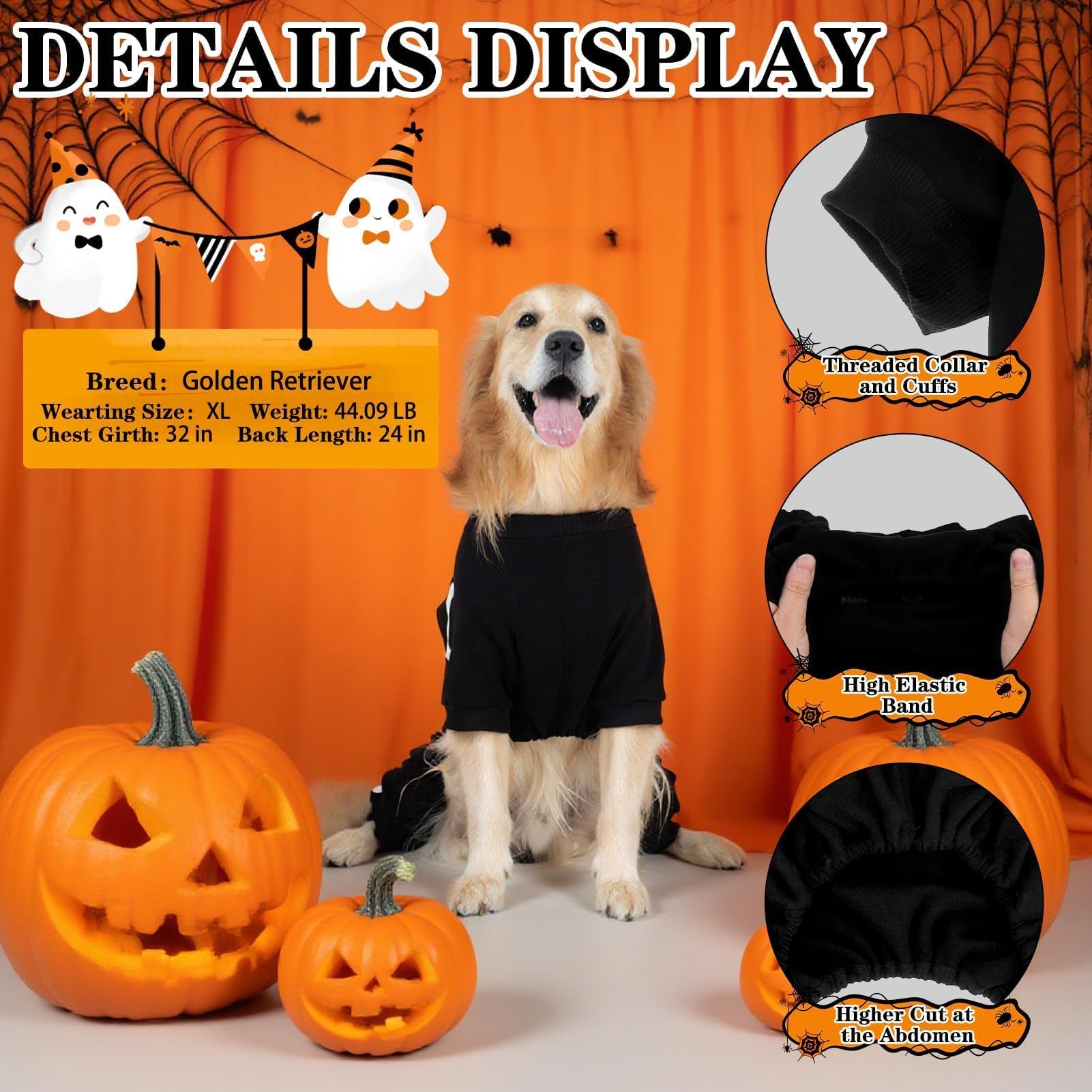 EXPAWLORER chien portant pyjama la nuit pour sécurité lors de promenades