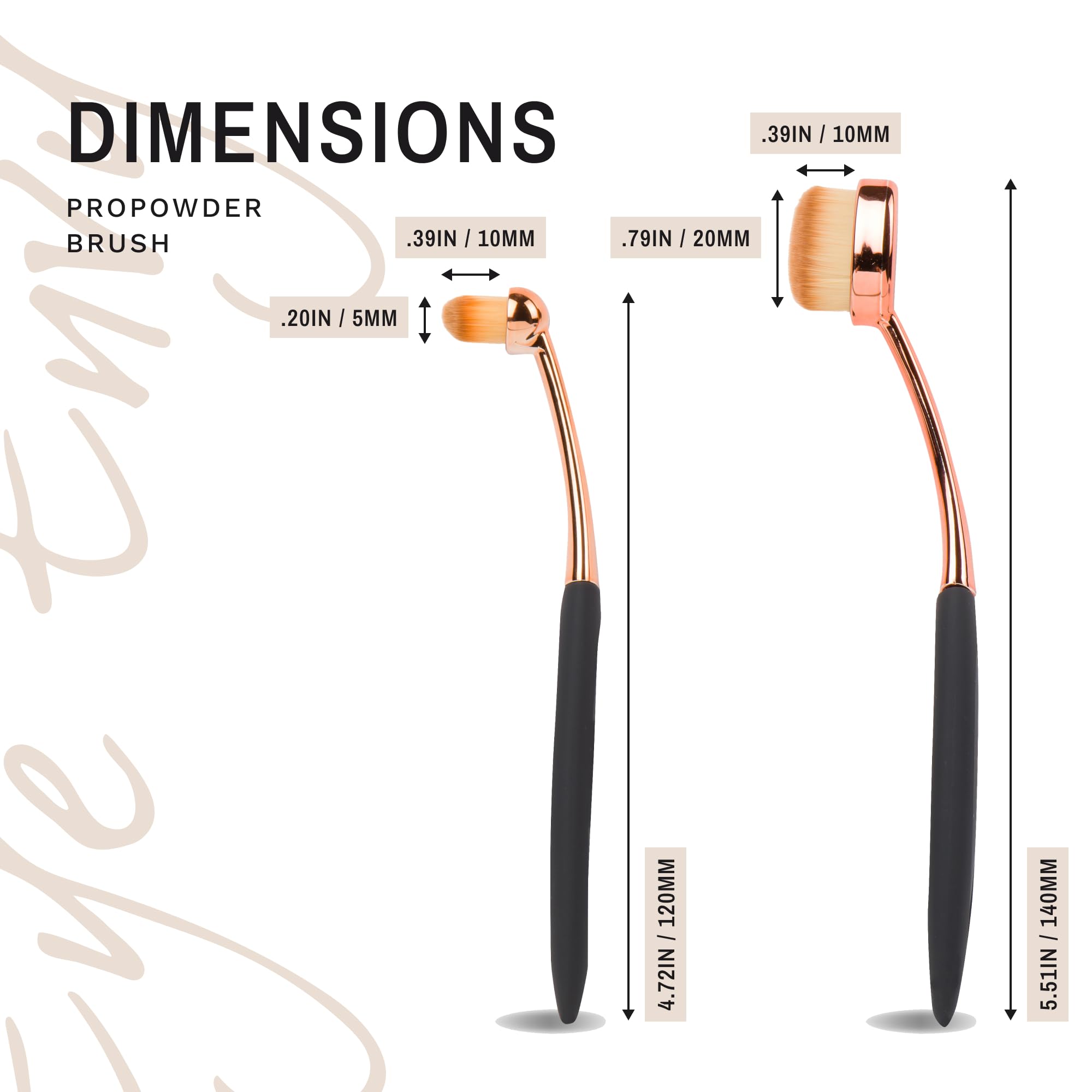 Eye Envy tête arrondie détail protégeant les yeux lors de l'usage