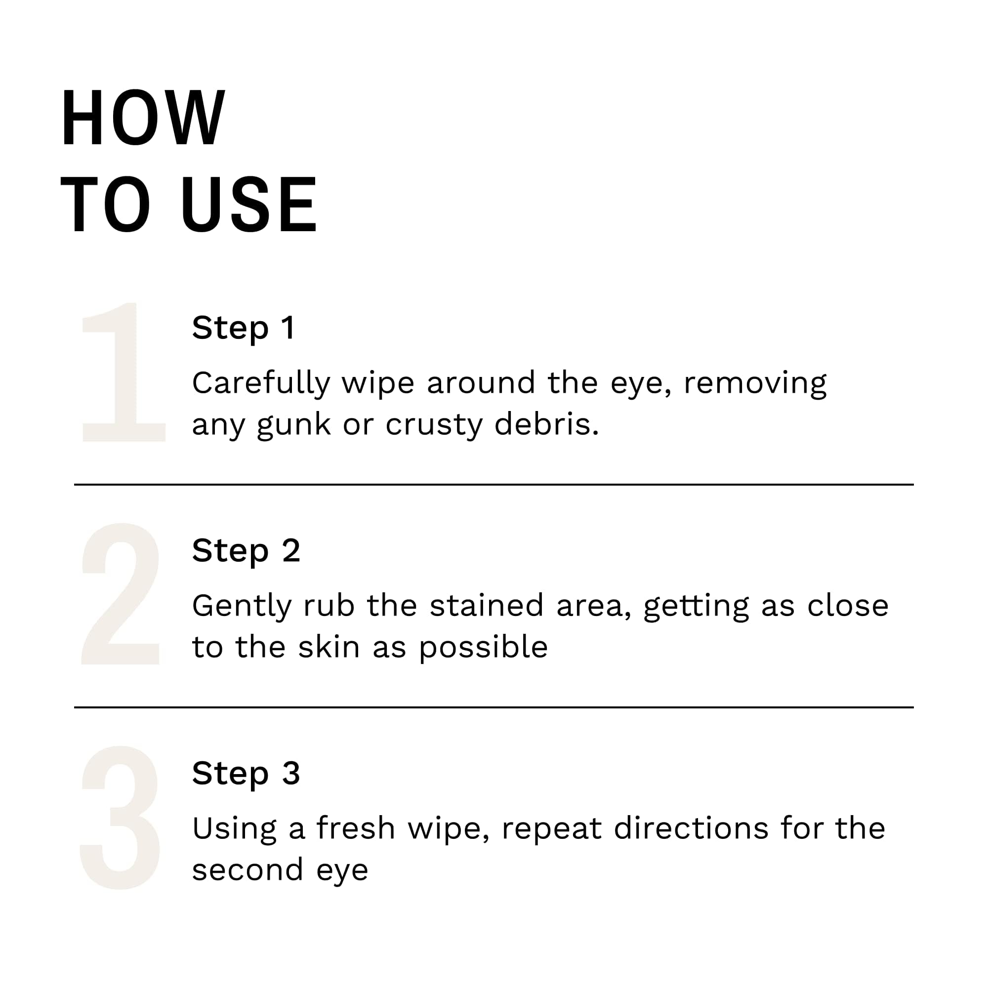 Eye Envy étiquette et ingrédients naturels garantissant formule hypoallergénique