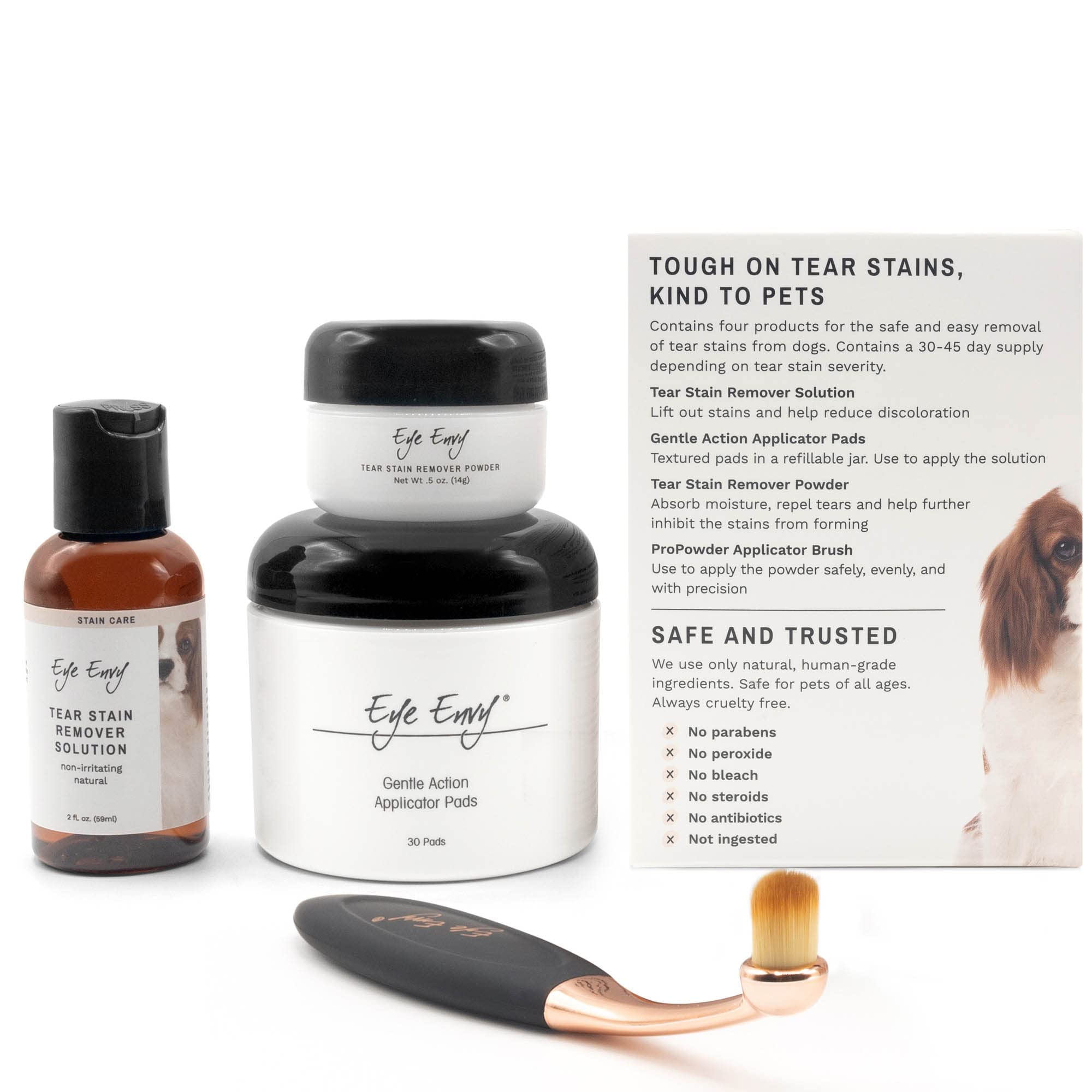 Eye Envy solution nettoyante en gros plan, nettoyage doux et précis