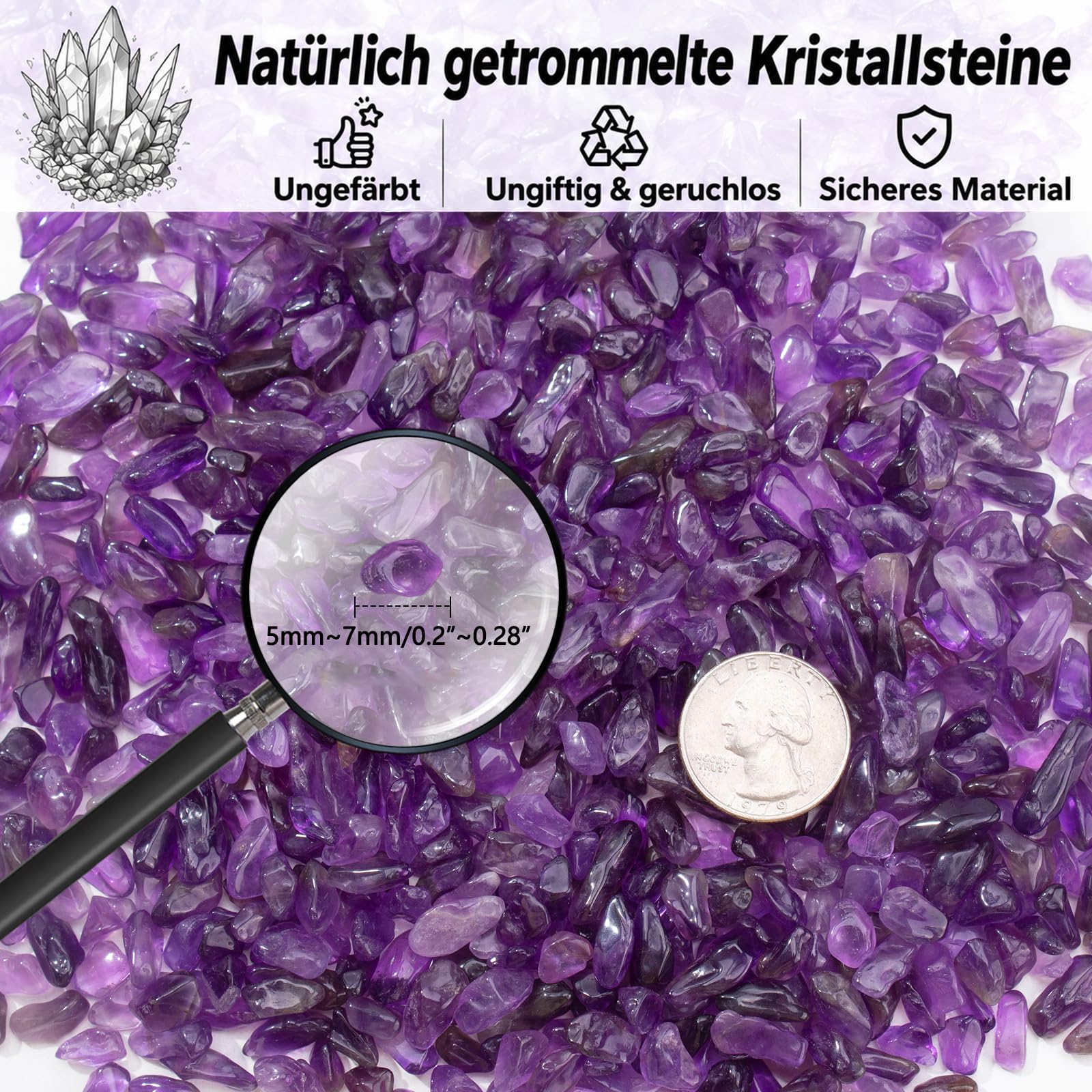 EZEELAI gros plan sur texture des pierres bénéfice scintillement naturel