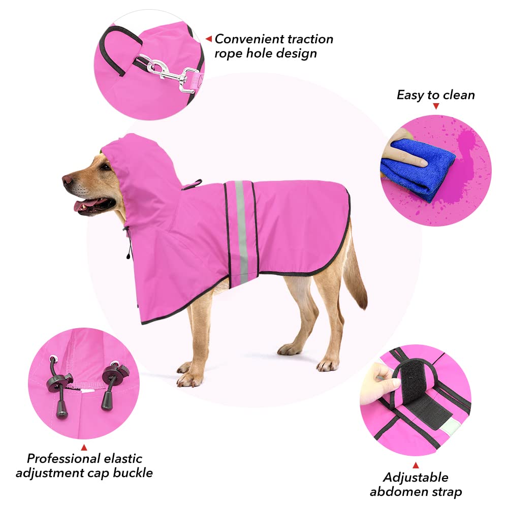 Ezierfy chien portant le manteau en promenade pluvieuse pour confort