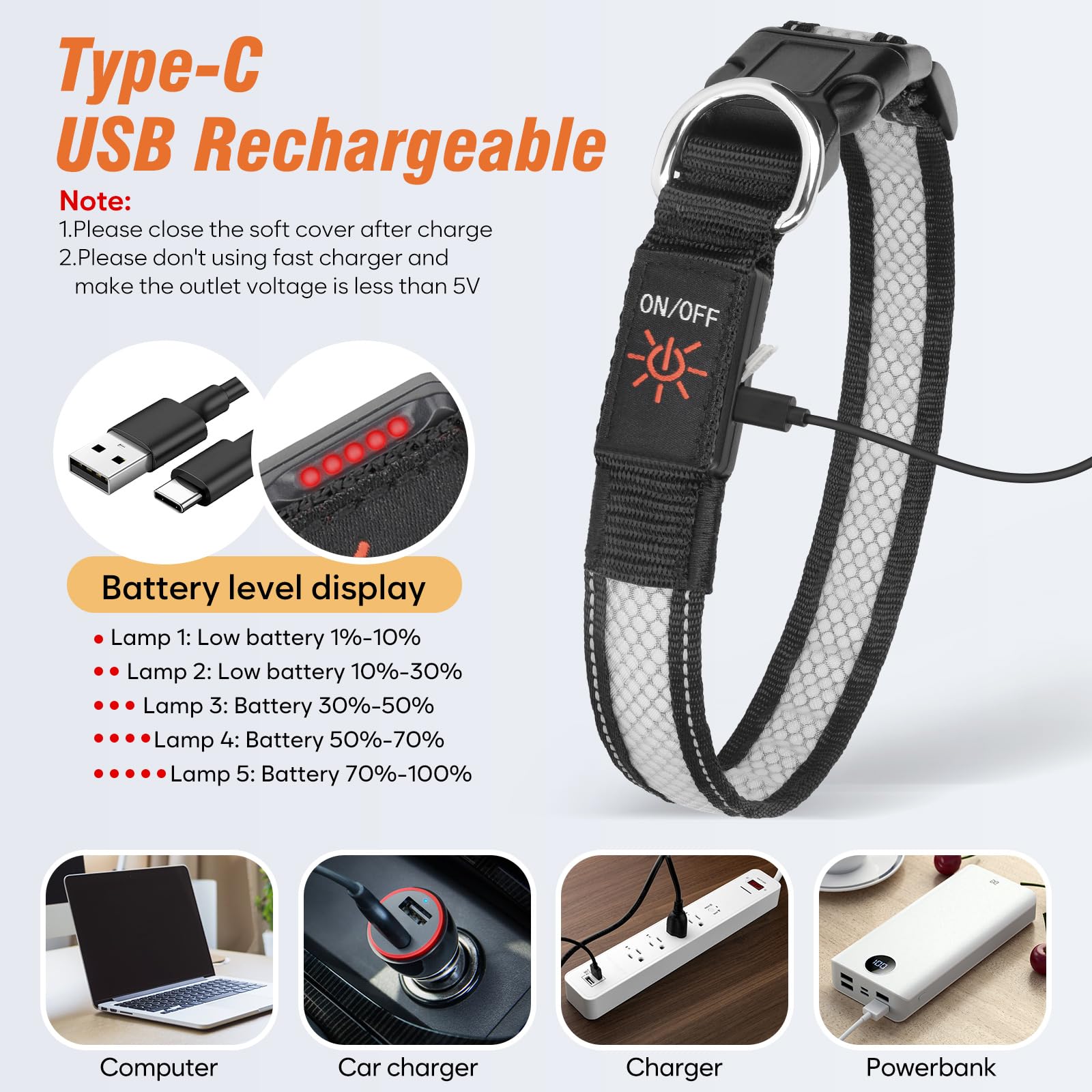 Ezierfy collier port USB-C exposé pour recharge rapide et simple