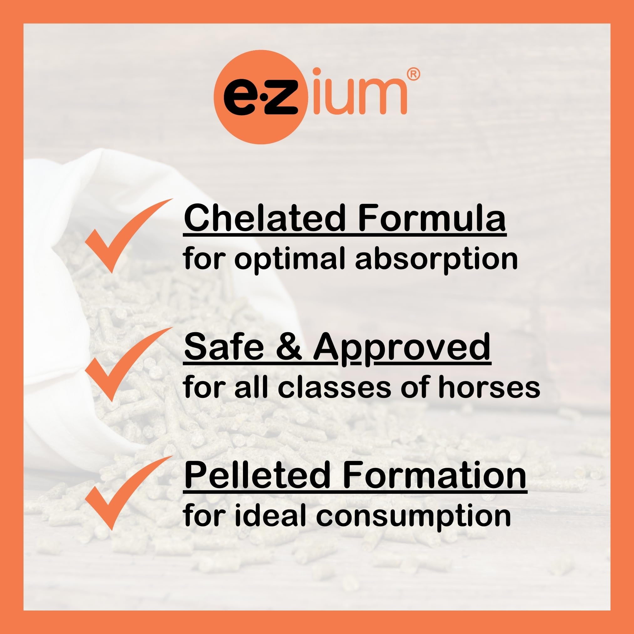 EZium sac à côté d’un cheval pour comparaison d’échelle et praticité