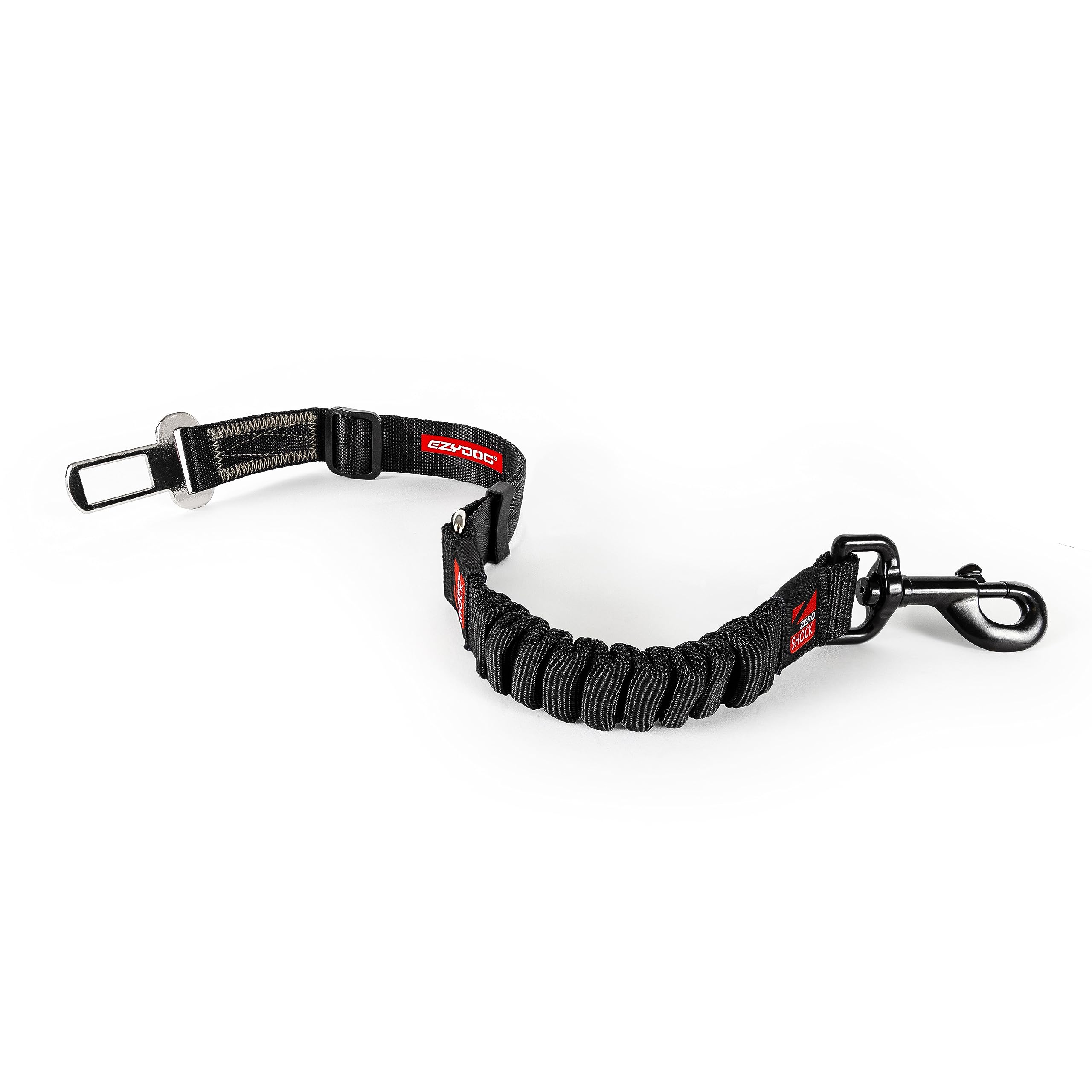 EzyDog attache connectée à un harnais, compatibilité pratique