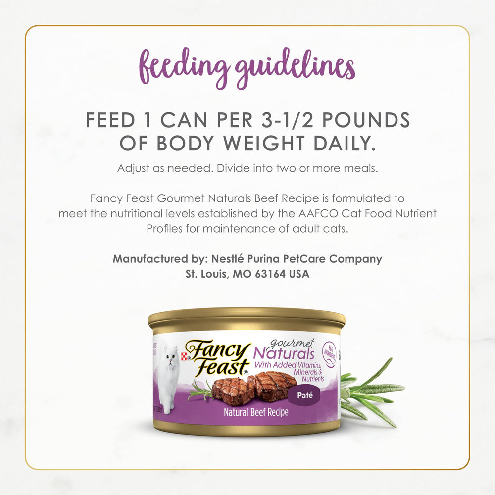 Fancy Feast canette tenue en main pour évaluer la taille pratique