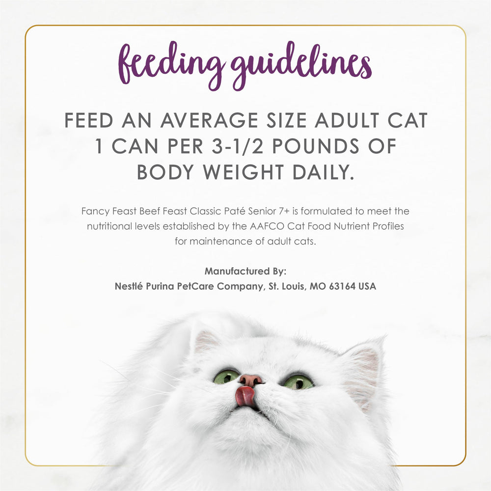 Fancy Feast étiquette nutritionnelle montrant ingrédients clés