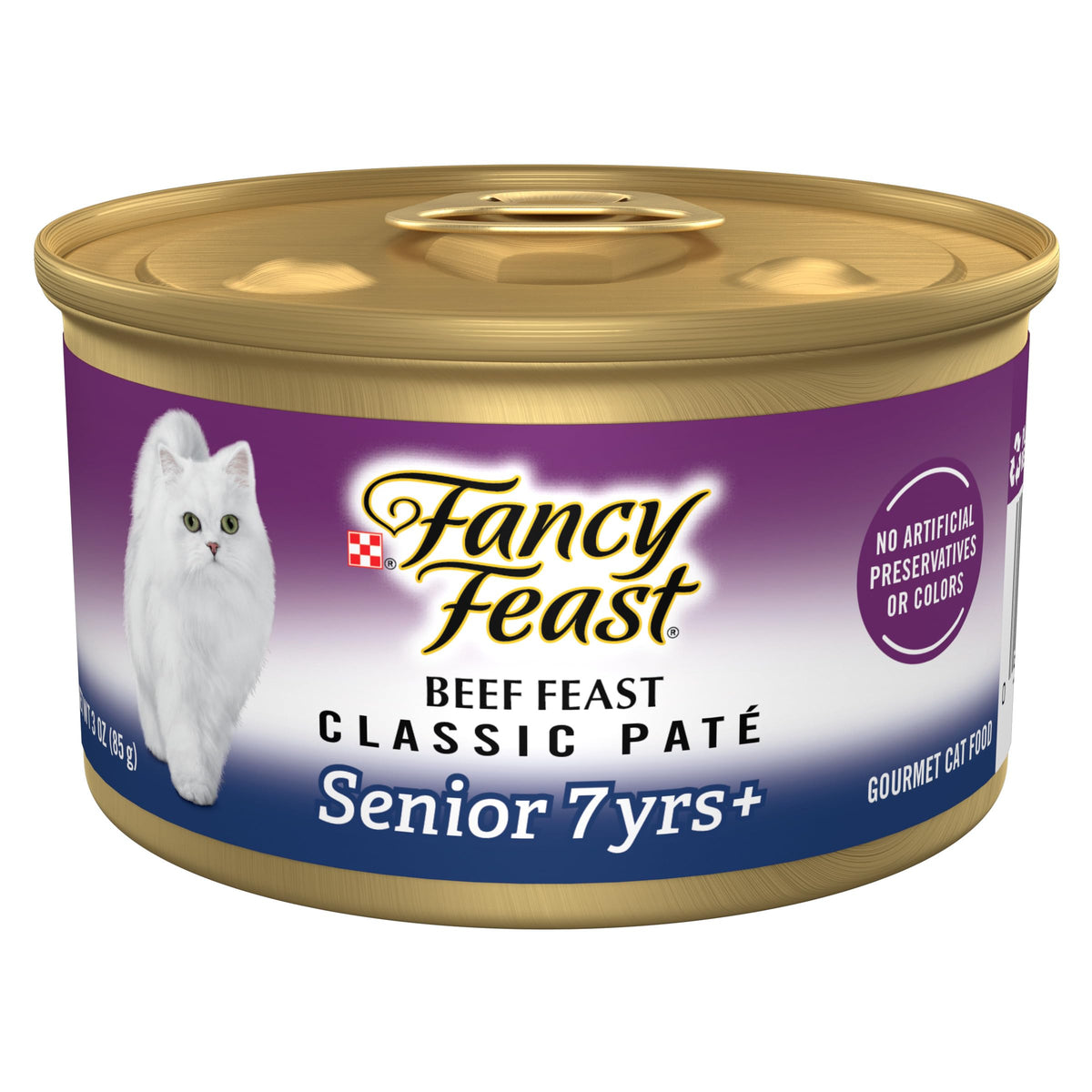 Fancy Feast boîte face présentant l’étiquette et l’appétence