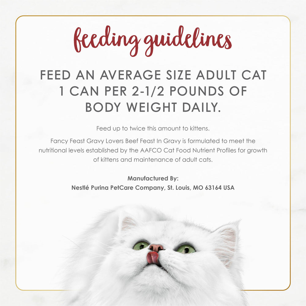 Fancy Feast pack de 24 conserves montrant quantité et conservation pratique