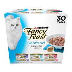 Fancy Feast boîte face montrant l'étiquette et l'aspect pratique