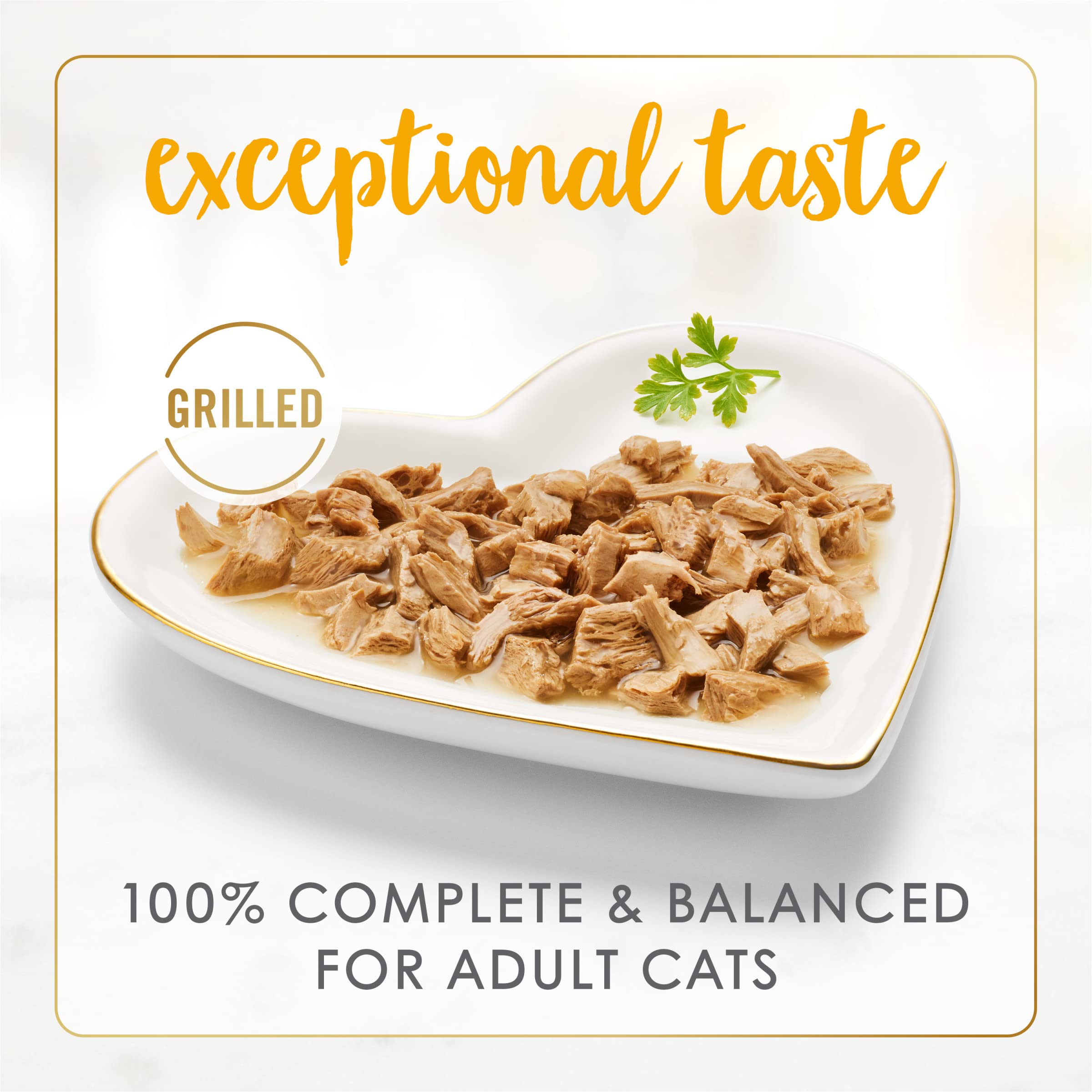 Purina Fancy Feast boîte ouverte révélant morceaux en sauce pour appétit accru