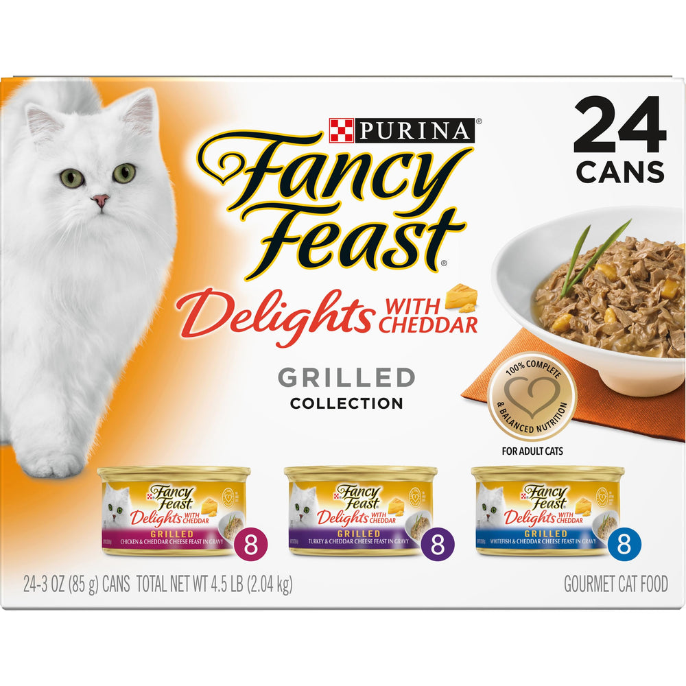 Fancy Feast chat dégustant la pâtée, stimule l'appétit du félin