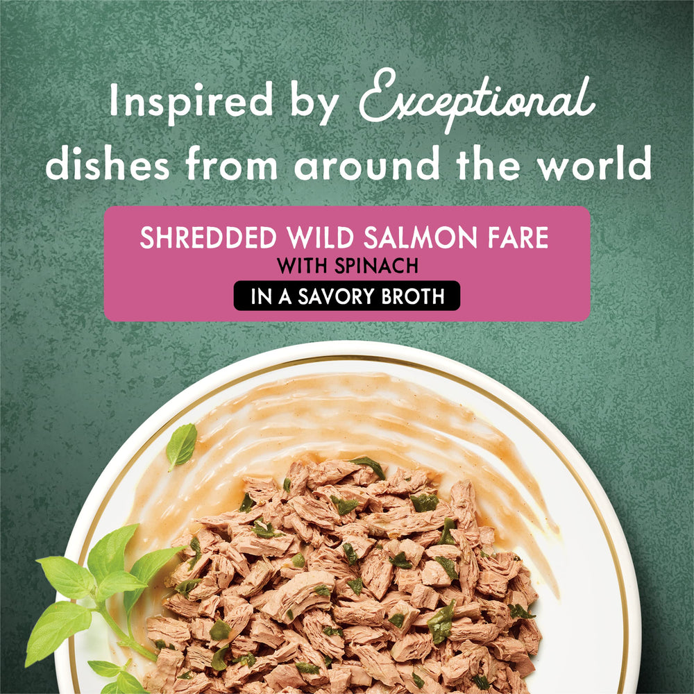 Fancy Feast gros plan saumon effiloché pour saveur naturelle