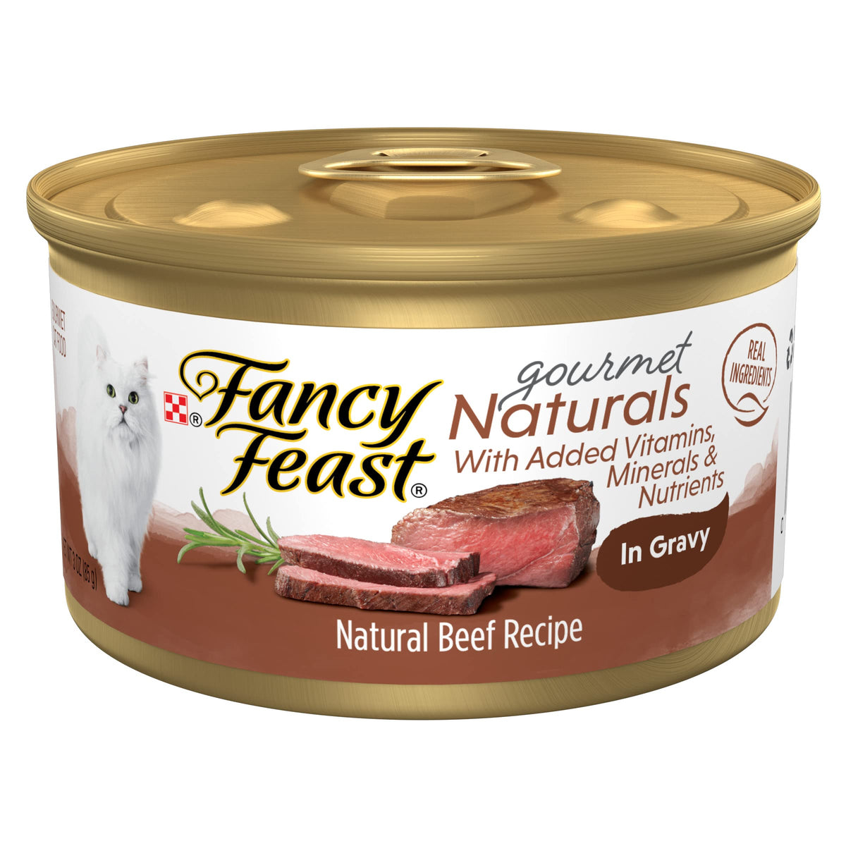 Fancy Feast emballage avant montrant lot de 12 boîtes et qualité