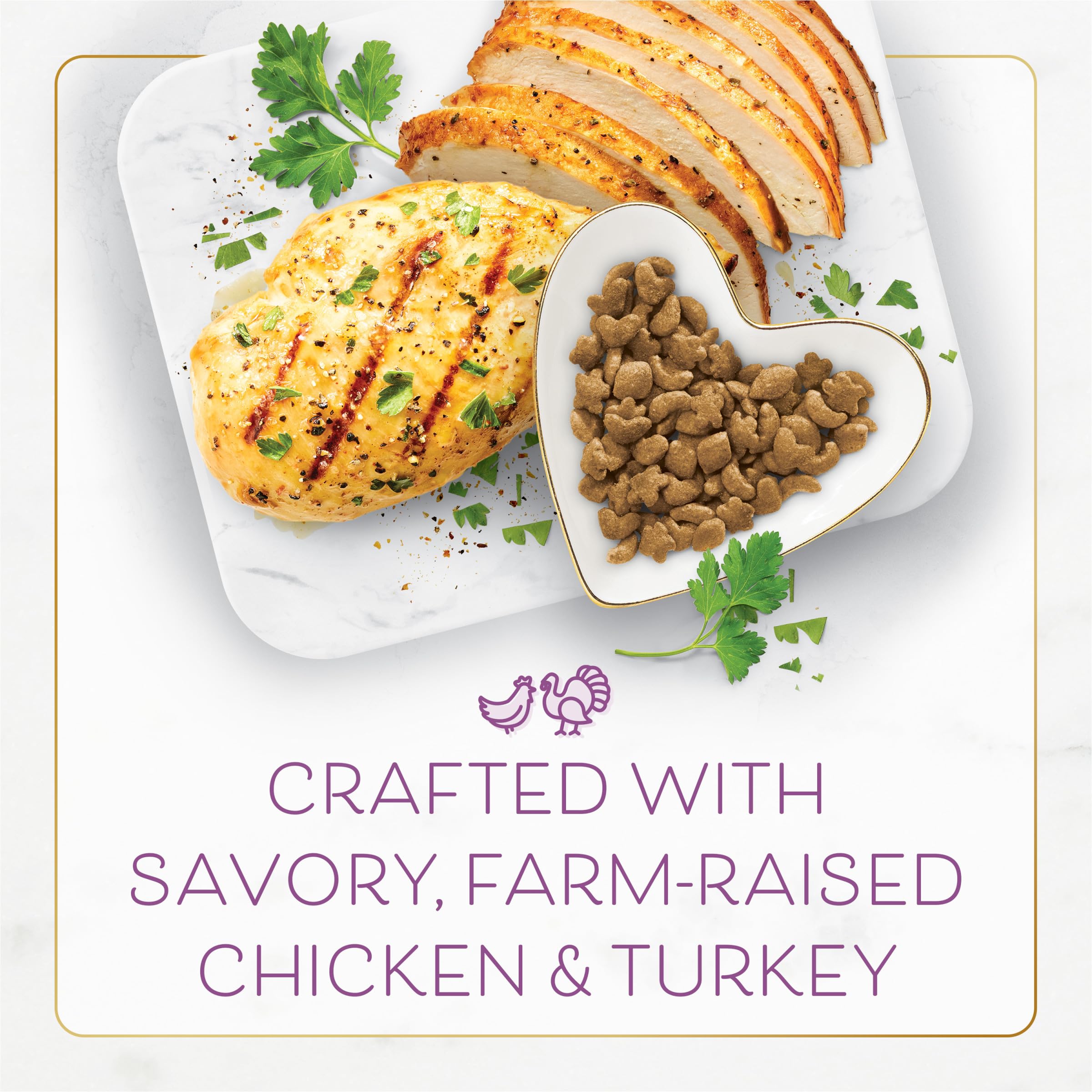 Fancy Feast étiquette ingrédients listant poulet et dinde réels