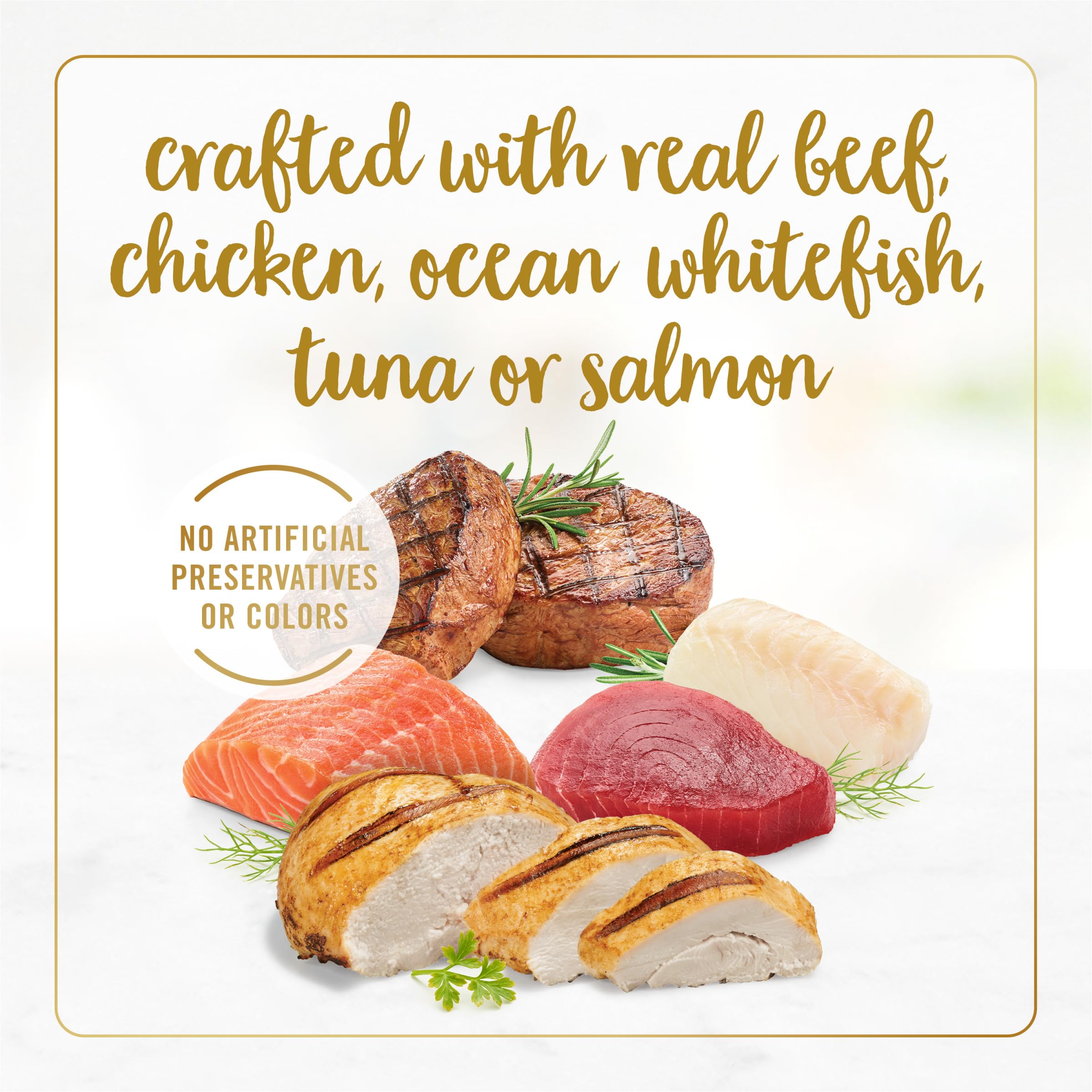 Fancy Feast étiquette ingrédients indiquant qualité et transparence