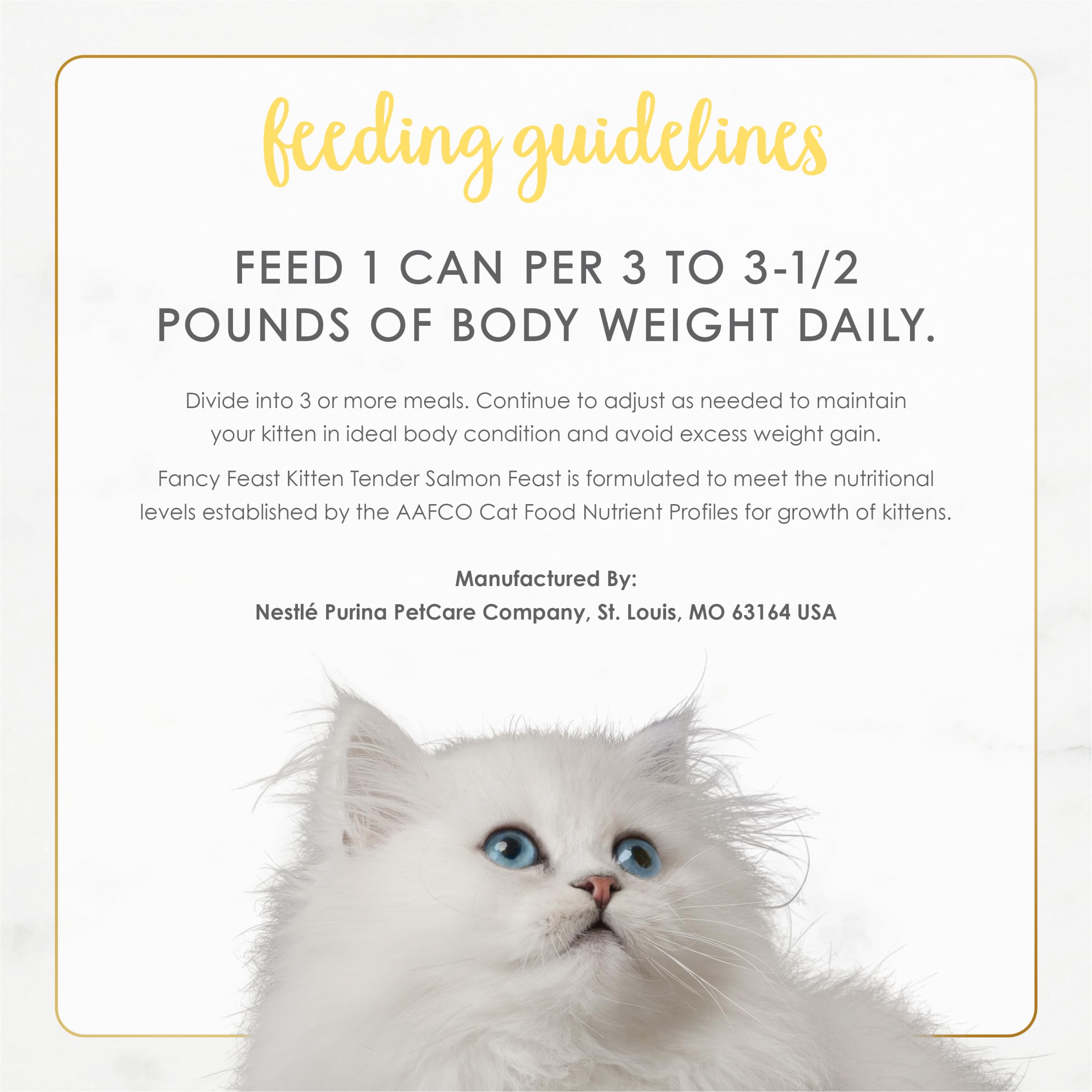 Fancy Feast étiquette nutritionnelle détaillée assurant traçabilité ingrédients