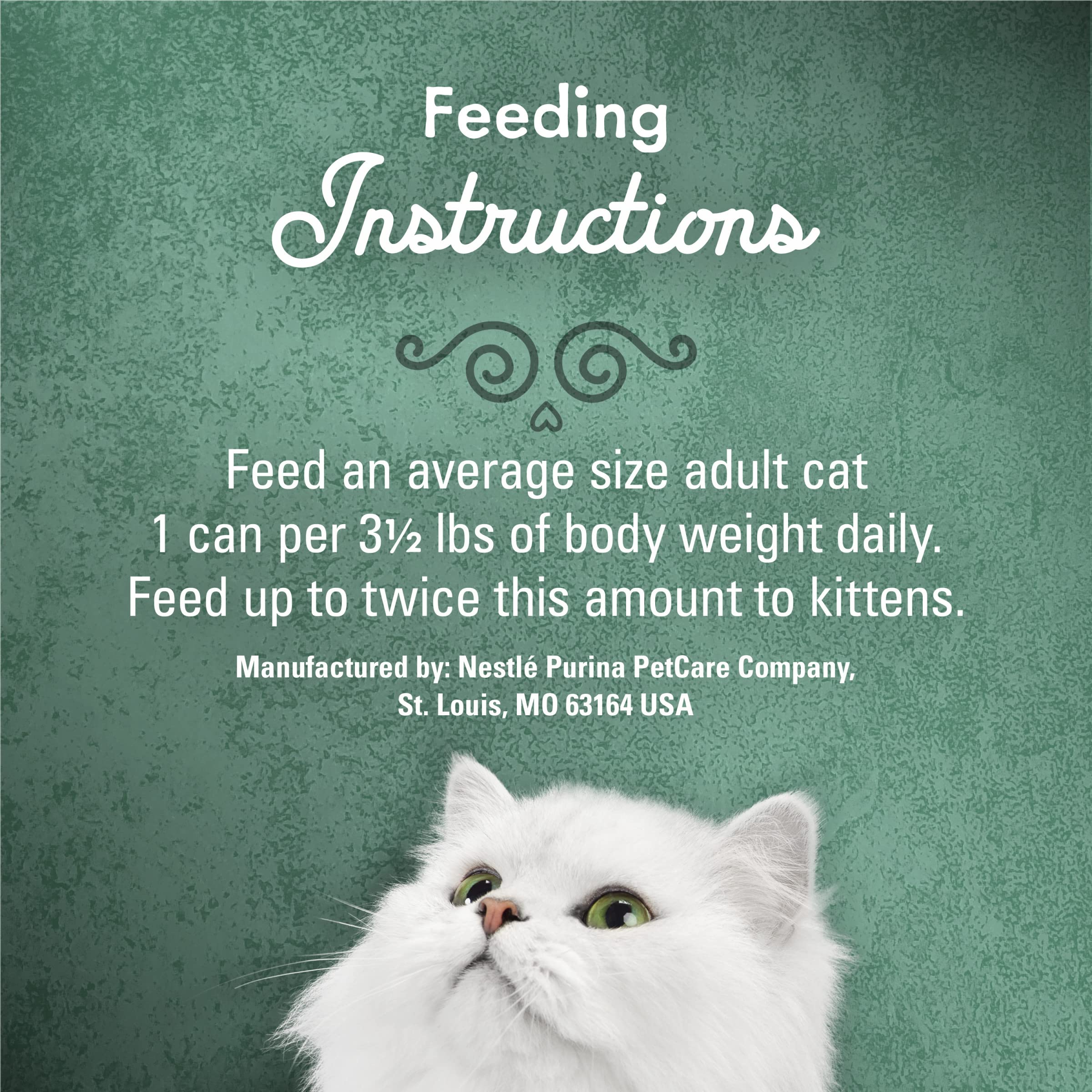 Fancy Feast étiquette nutritionnelle indiquant équilibre et vitamines