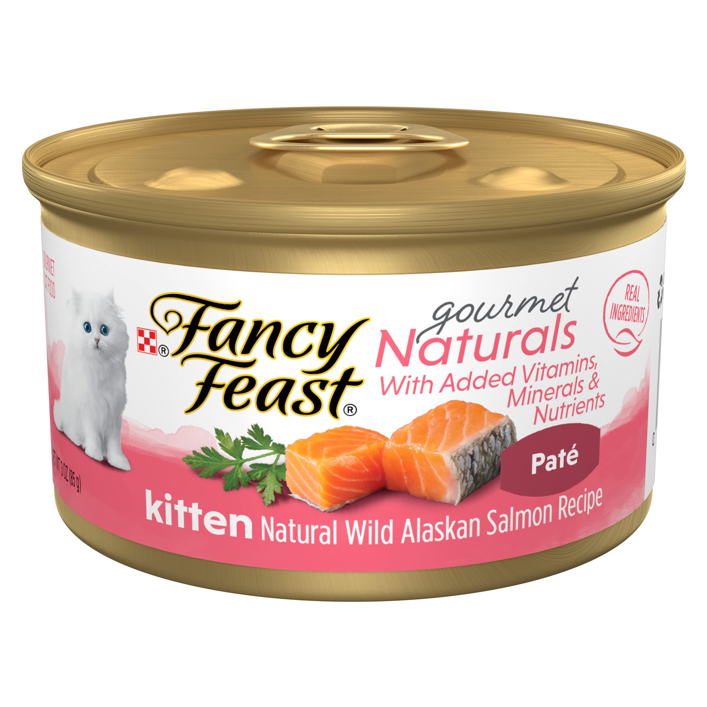 Fancy Feast visage de la boîte pour identification et présentation appétissante