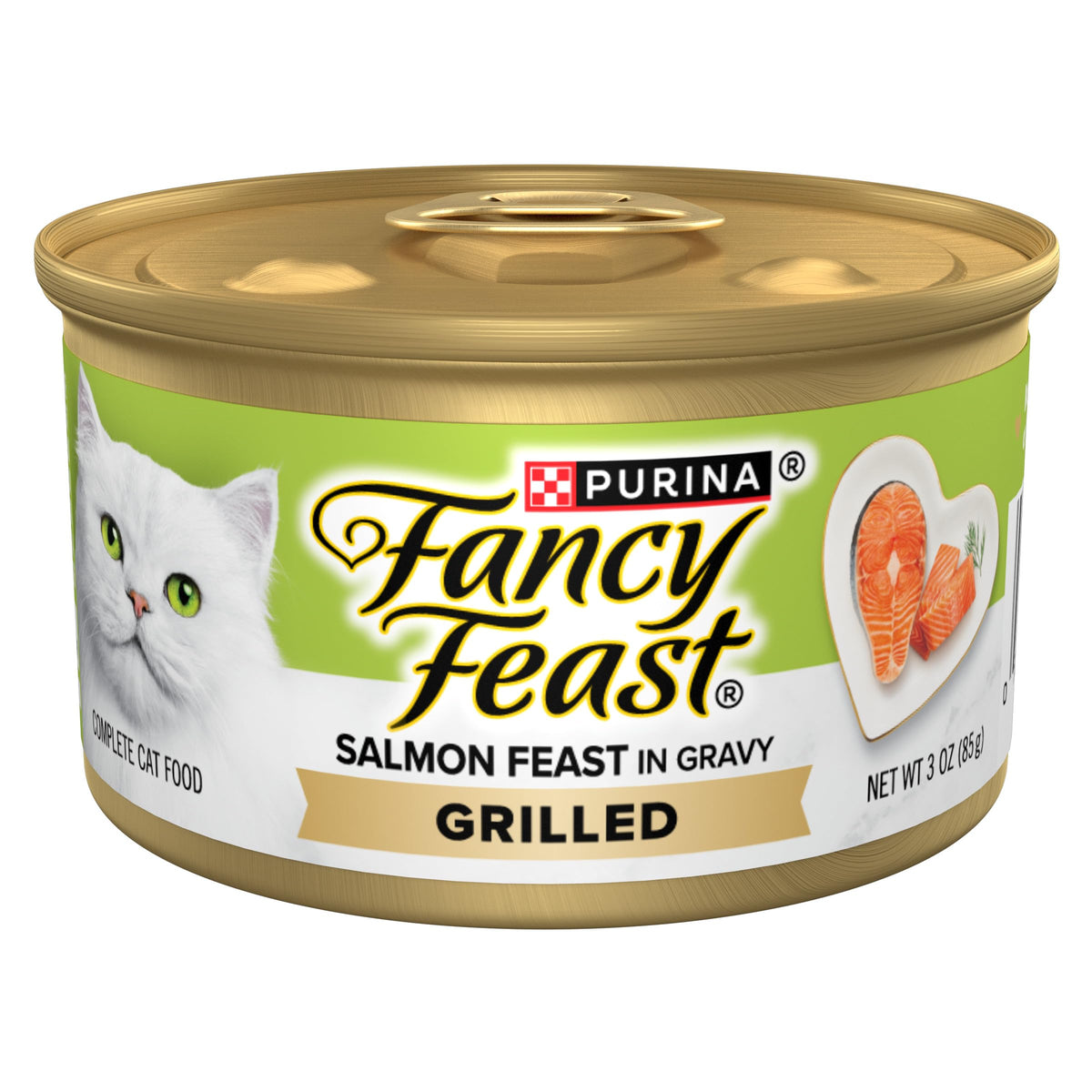Fancy Feast boîte avant ouverture montrant l’étiquette gourmet et l’avantage pratique