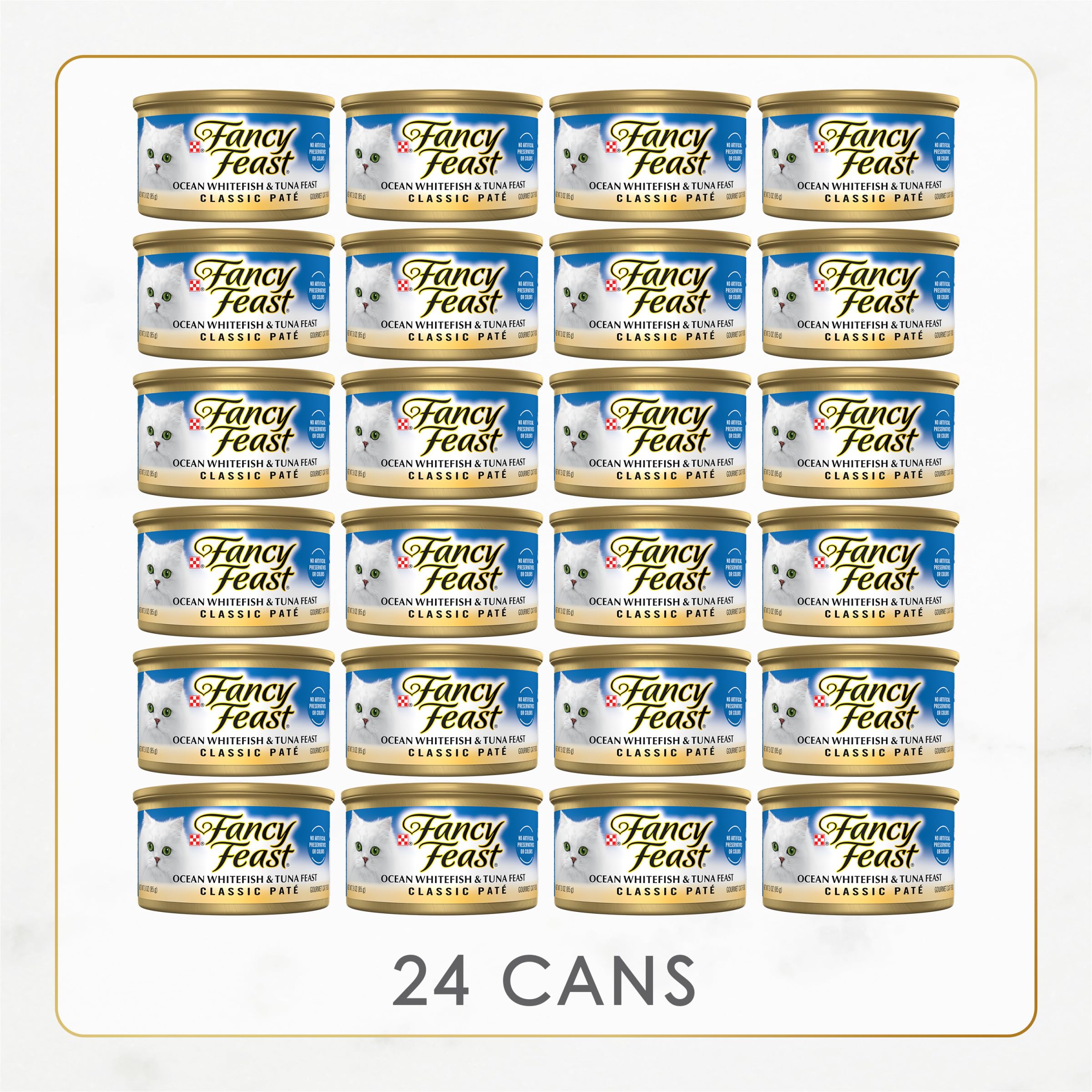 Fancy Feast gros plan sur texture lisse de la pâté pour facilité de mastication