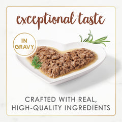 Fancy Feast gros plan texture gravy bénéfice appétence accrue