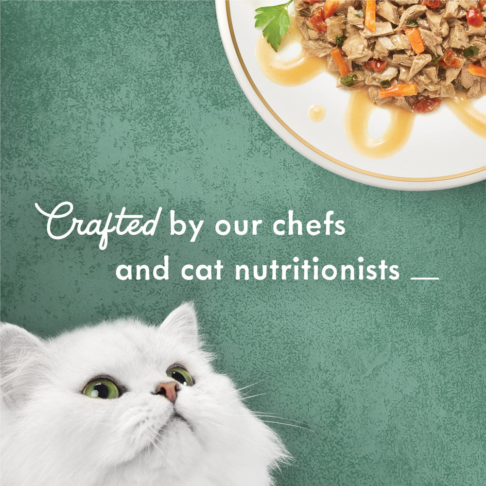 Fancy Feast portion servie en assiette plaisir et texture variée