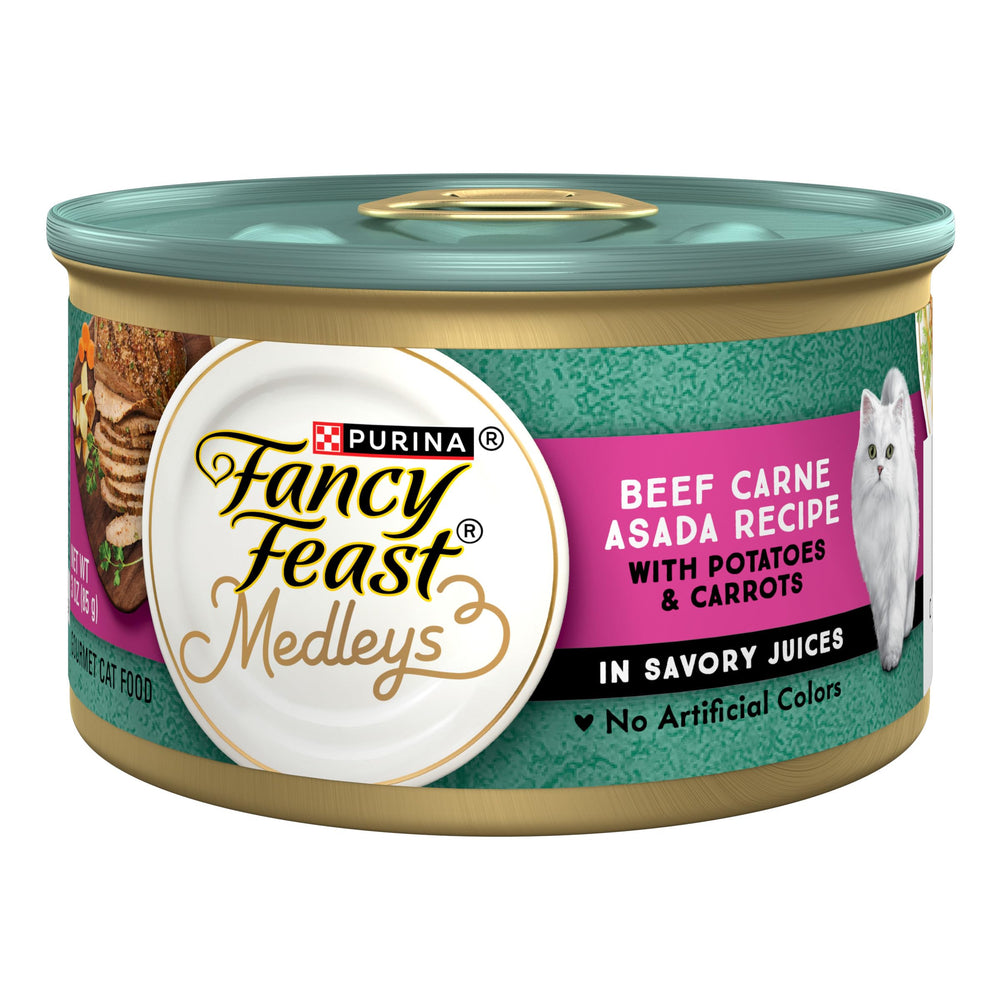 Fancy Feast montrant la canette face avant et bénéfice appétence