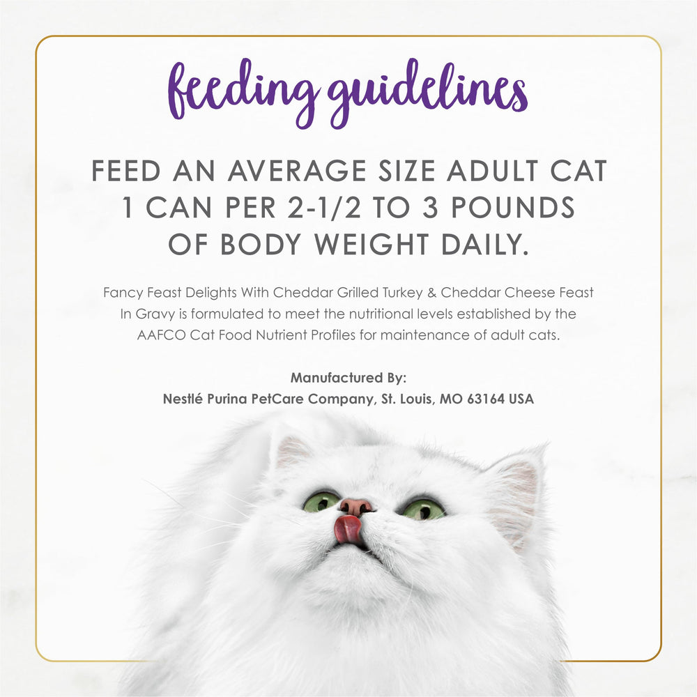 Fancy Feast pack de 24 boîtes exposé, stock pratique pour foyers