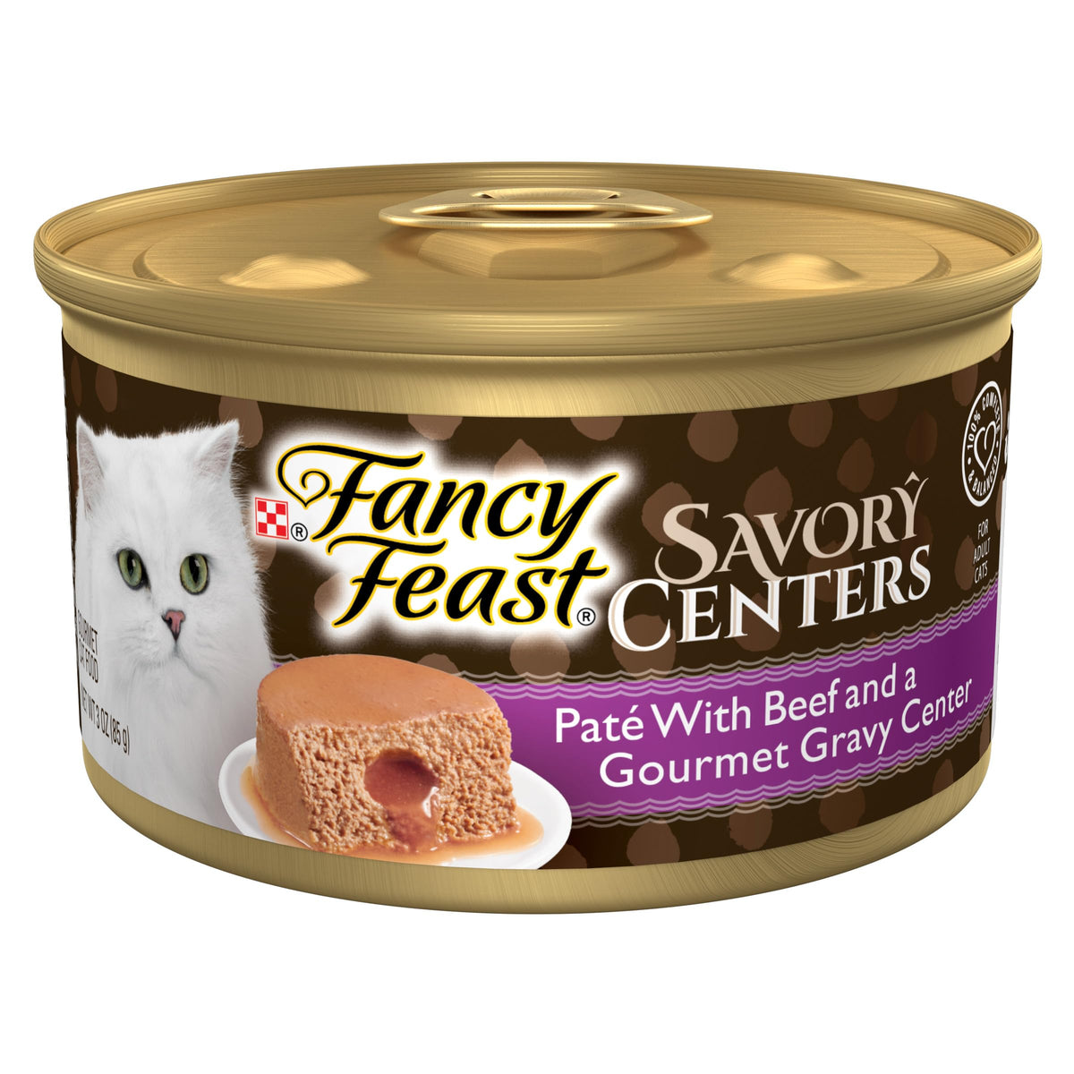 Fancy Feast boîte face montrant l'emballage pratique et informations produit