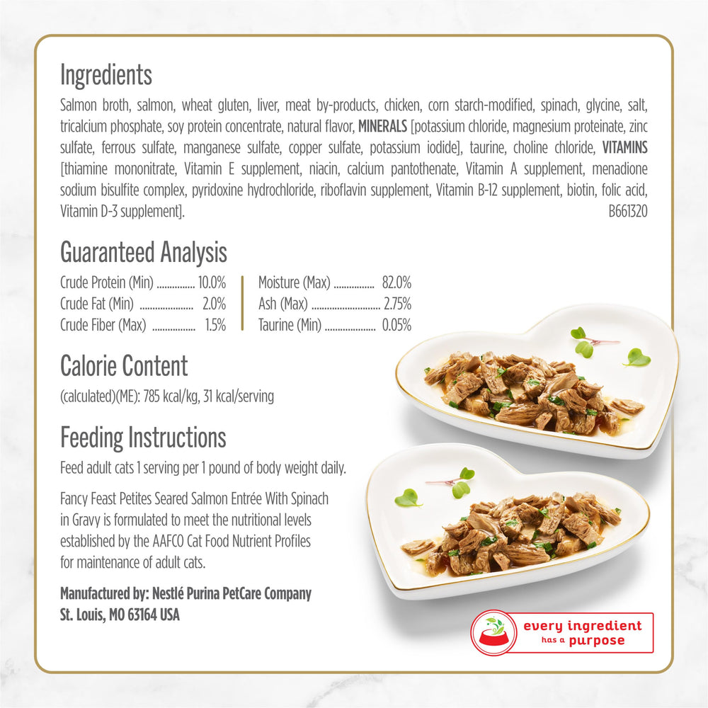 Fancy Feast deux portions séparées facilitant le service précis