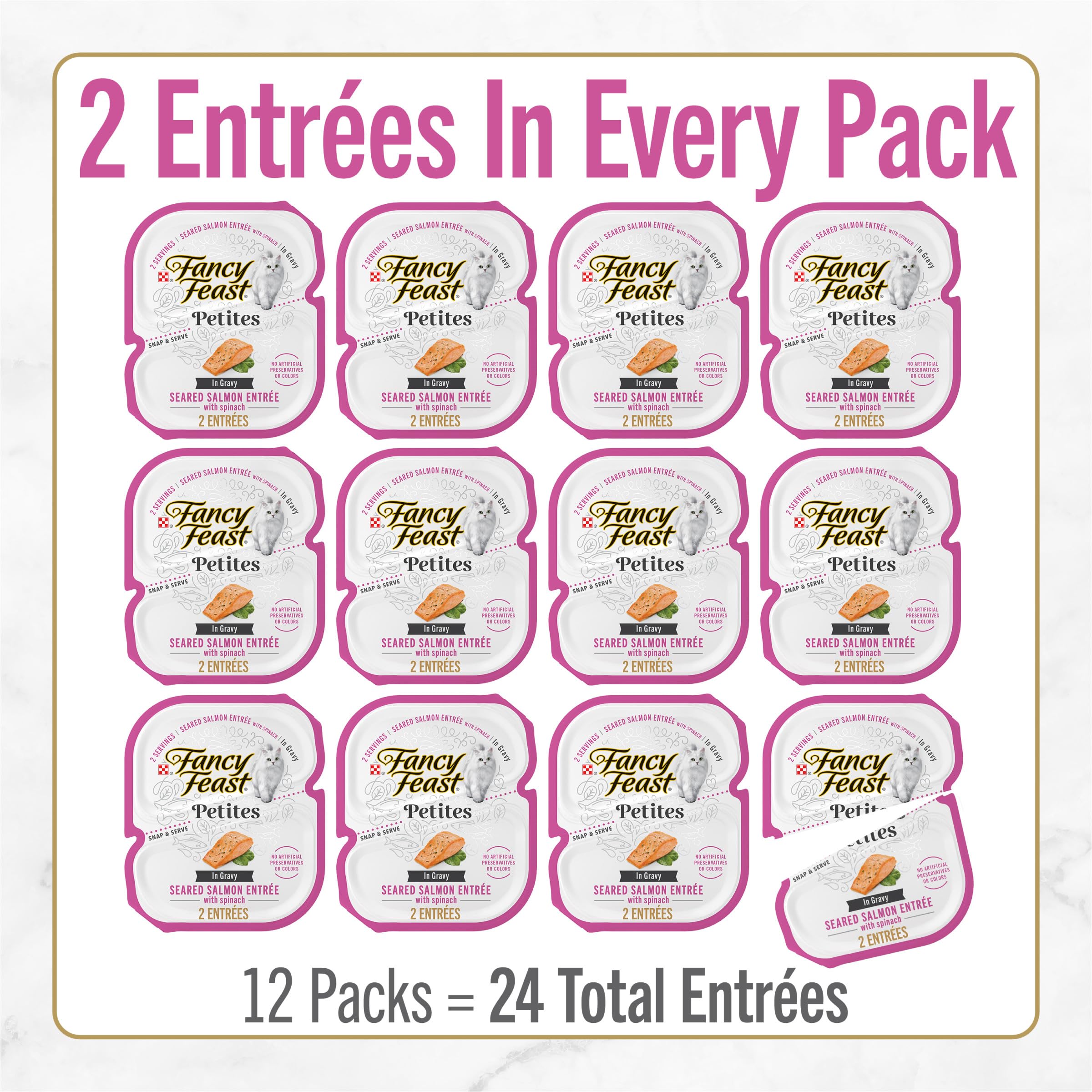Fancy Feast gros plan sur la texture lisse offrant une appétence visible