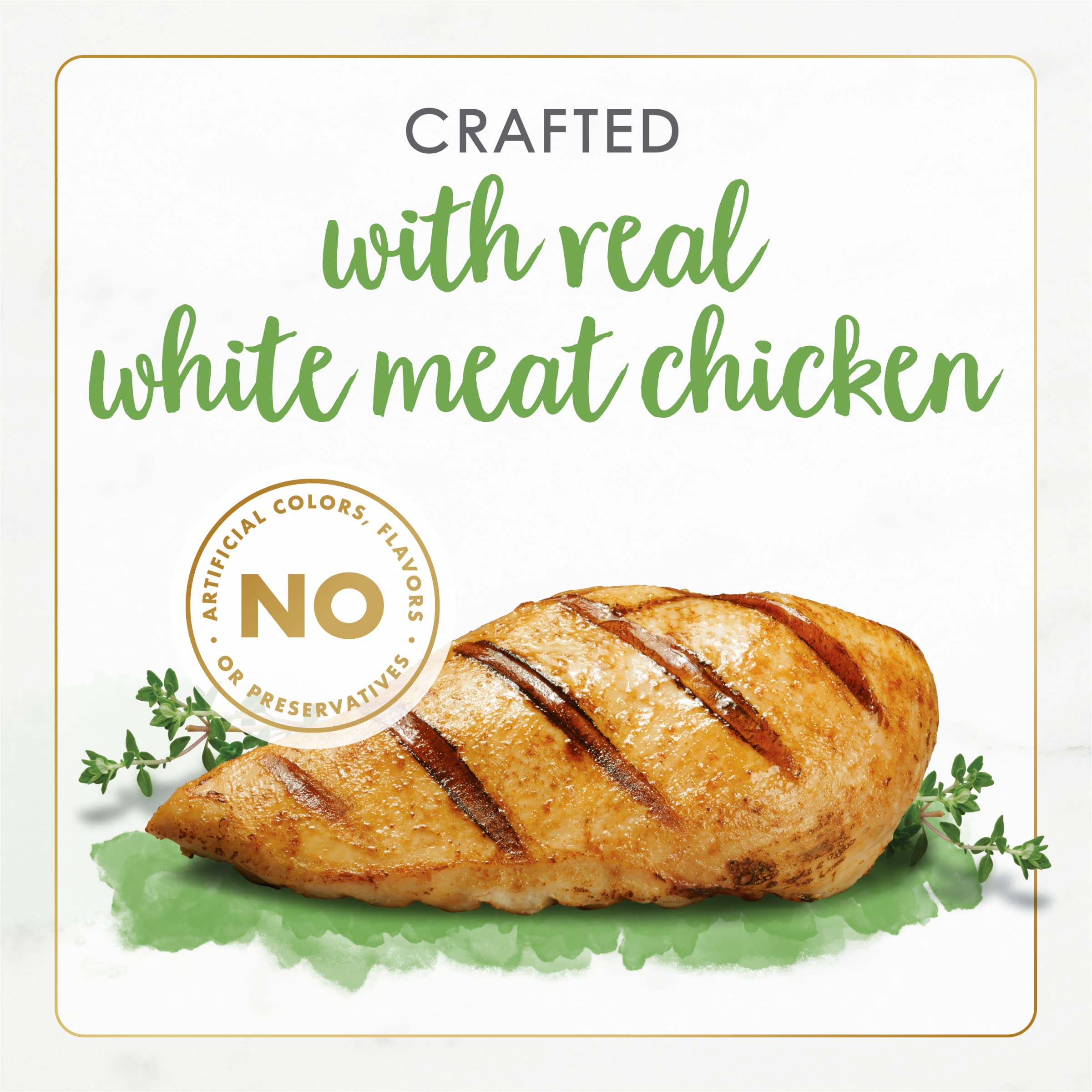 Fancy Feast étiquette des ingrédients montrant poulet en premier ingrédient